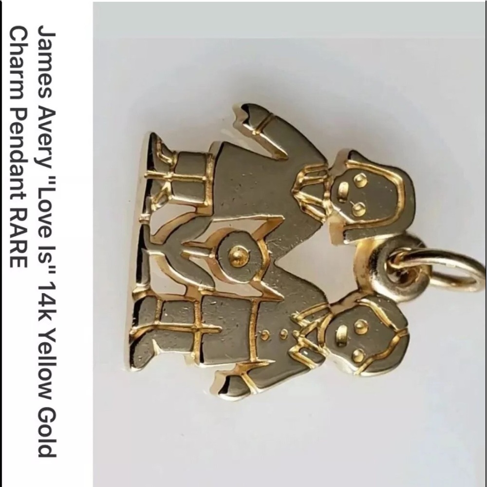 COPY - James Avery 14k Gold Charm Boy & Girl LOVE IS❤️